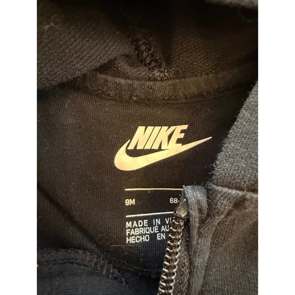 K11 Nike Baby Boys Black Just Do It Hooded Coverall Romper 9M sleeper outfit